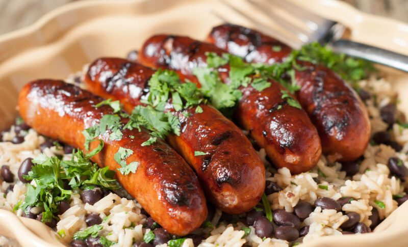 sausage-with-black-bean-and-cilantro-rice