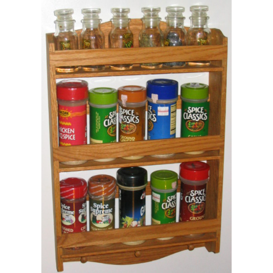 wood spice rack oak
