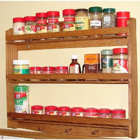 wood spice racks-wall hung