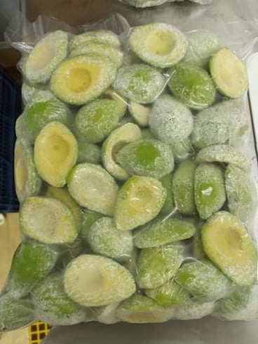 Frozen avocados.