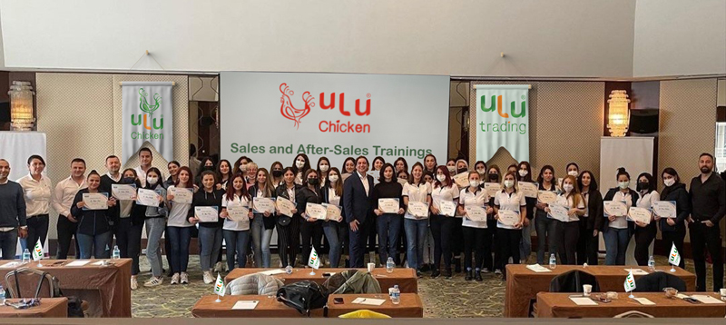 after the new staff training seminar, he started working by getting a certificate