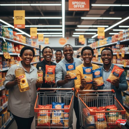 Africa market mallof. pasta, sunflower oil elay ulu food