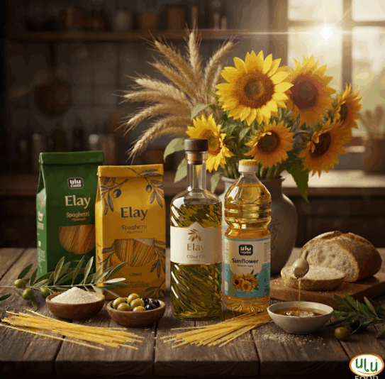 Macarrão, azeite, óleo de girassol, frango, refrigerante-food ulu elay