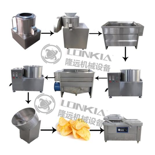 semi auto chips fried machine