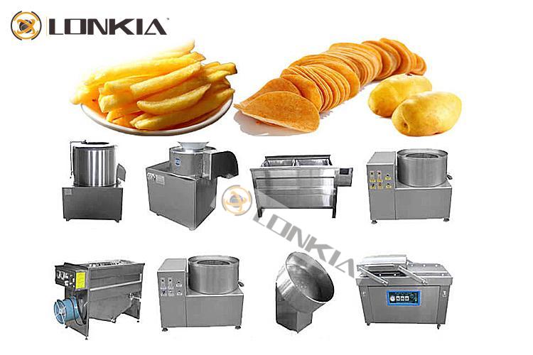 semi auto potato chips machine