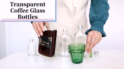 transparent coffee glass bottle