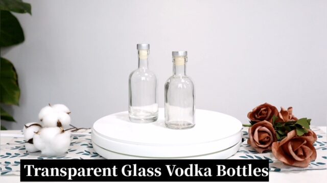 (16)Transparent Glass Vodka Bottles