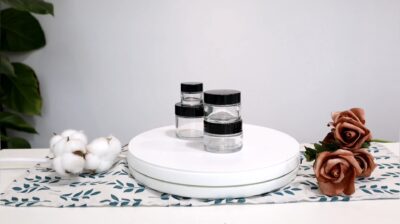 (40) Empty Glass Cream Jars