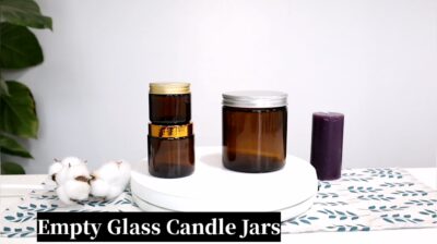 (43) Empty Glass Candle Jar