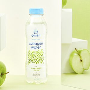 Qwell Collagen Water Green Apple flavour 500 ml