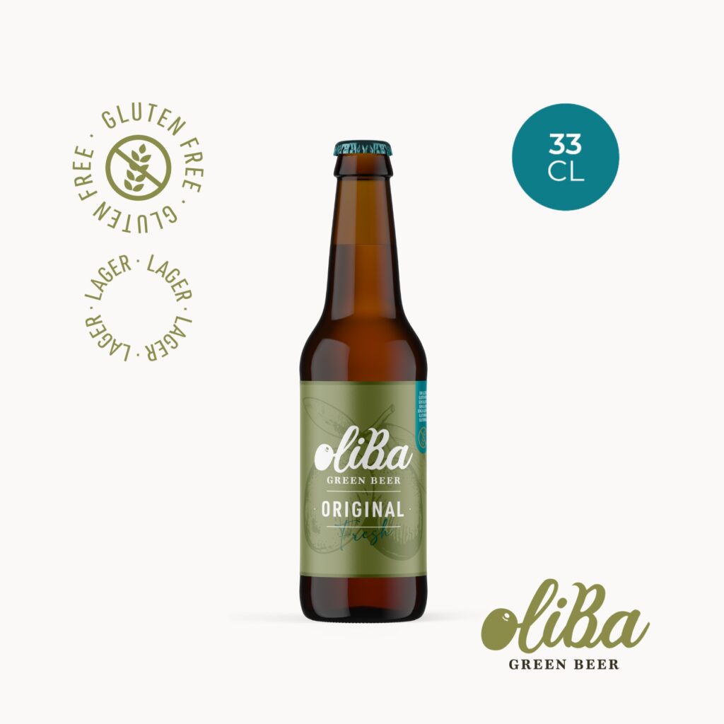 Oliba Green Beer | ORIGINAL 5% | The first green beer in the world with olives. Gluten free, craft in the Bohemian Pilsner style with 100% natural ingredients.