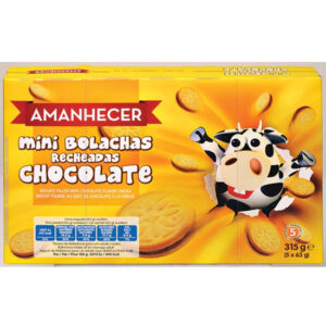 AMANHECER COCOA-FILLED MINI BISCUITS 210G